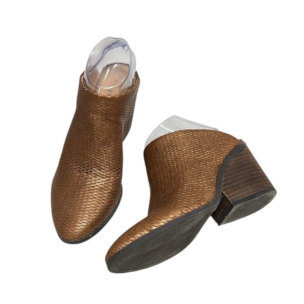LUCKY BRAND Larsson Leather Perforated Mule Block Heels